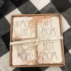 Rae Dunn “Mom” 4 Coasters NIB